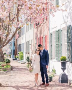 Bride and Groom Mini-Wedding in Old Town Alexandria - With This Ring I Thee Wedd with Leora Willis