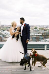 Couple with their dogs-Leora Willis-Wedding Officiant-With This Ring I Thee Wedd Ceremonies