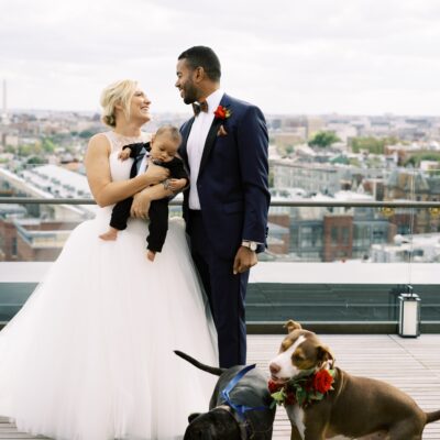 Couple with their dogs-Leora Willis-Wedding Officiant-With This Ring I Thee Wedd Ceremonies